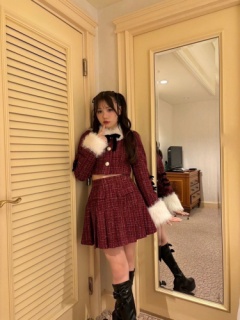 ラメツイードファージャケット