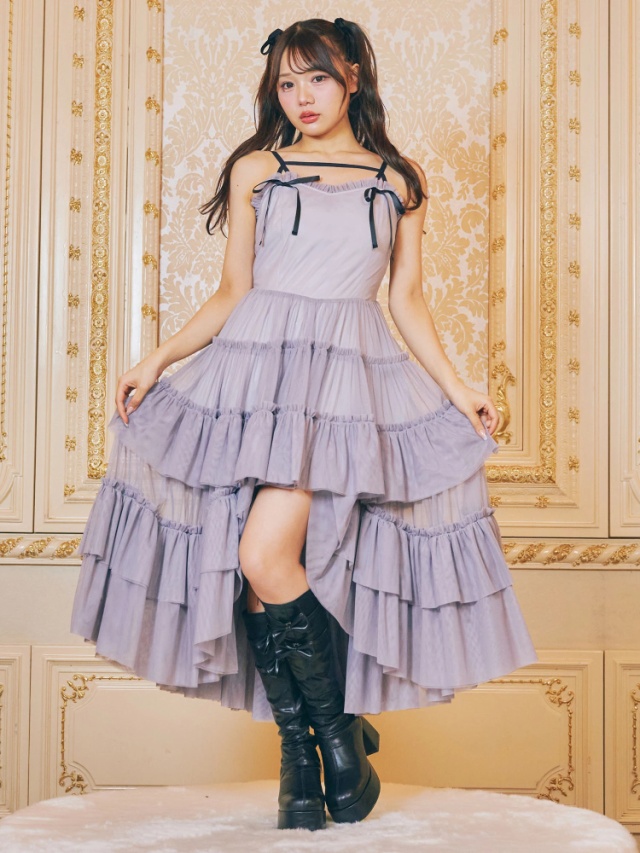 チュールティアードドーリーキャミOP - Me roir(ミーロワール)の  