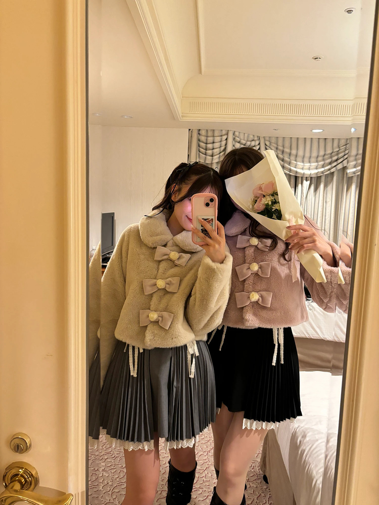 mistreass リボンファーコート ivory mistreass リボンファーコート ivory ミストレアス三上悠亜