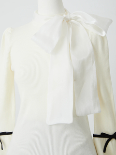 オーガンジーリボンニットTOPS