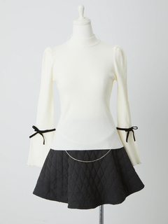 オーガンジーリボンニットTOPS