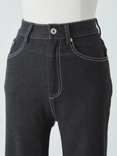 レースティアードデニムパンツ