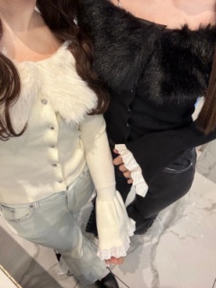 レースティアードデニムパンツ