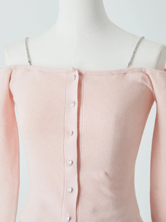 エコファーオフショルニットTOPS