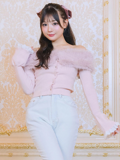 エコファーオフショルニットTOPS