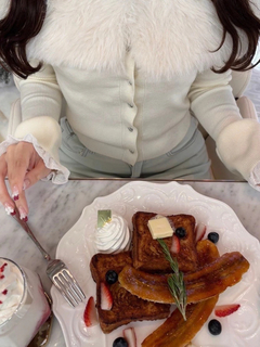 エコファーオフショルニットTOPS