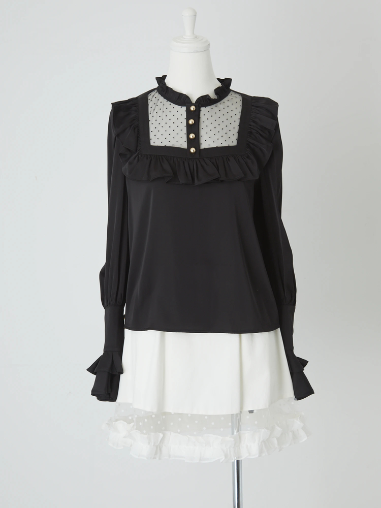 サテンブラウス - Me roir(ミーロワール)のシャツ・ブラウス