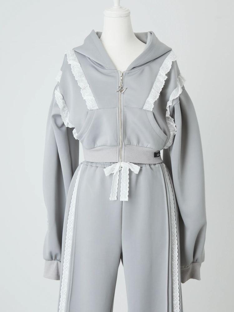 meroir パーカー Hatsunex “MITERU” Zip upパーカー（モノクロブラック） | HATSUN