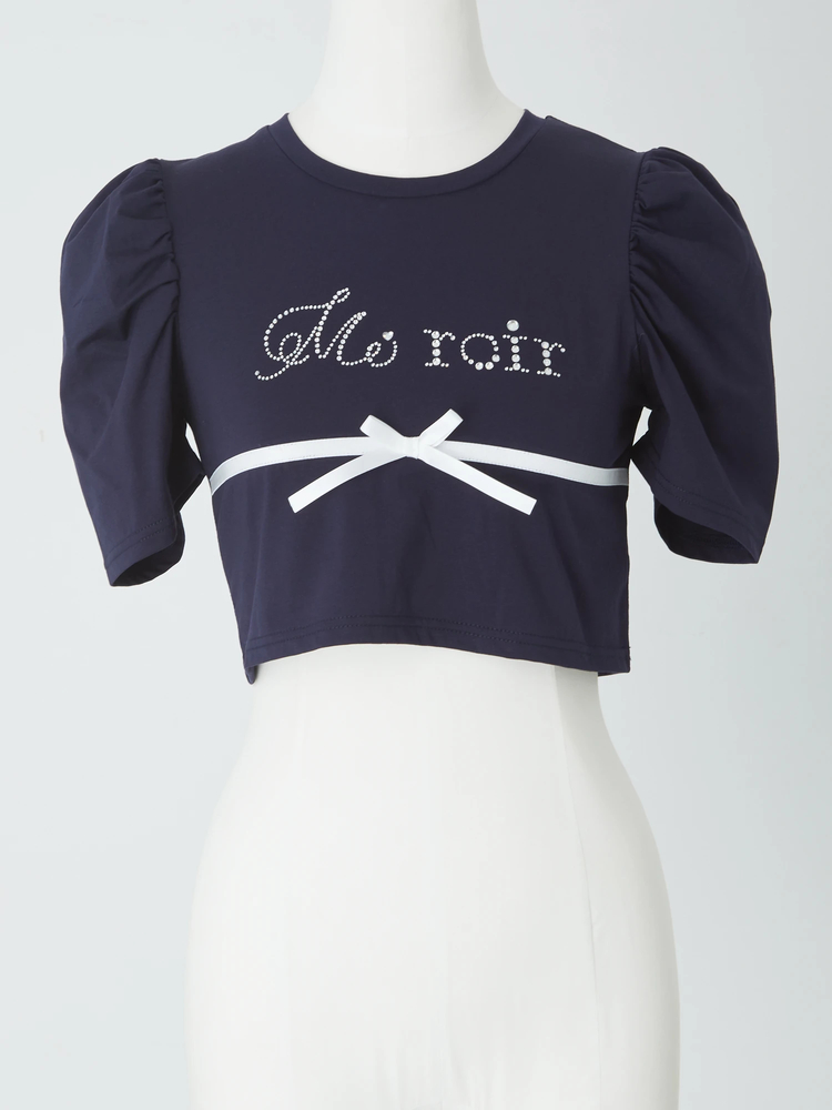 me roir キラキラロゴTe ネイビー キラキラロゴTe - Me roir(ミーロワール)のTシャツ・カットソー
