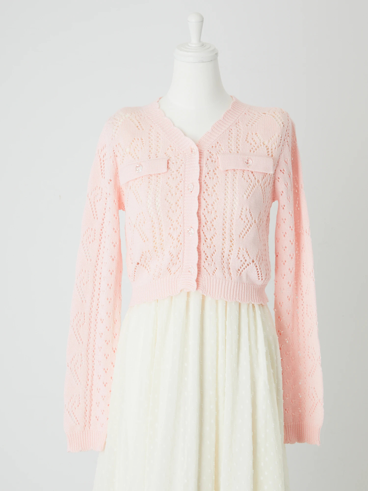 リボン柄ニットカーデ - Me roir(ミーロワール)のカーデ｜ファッション